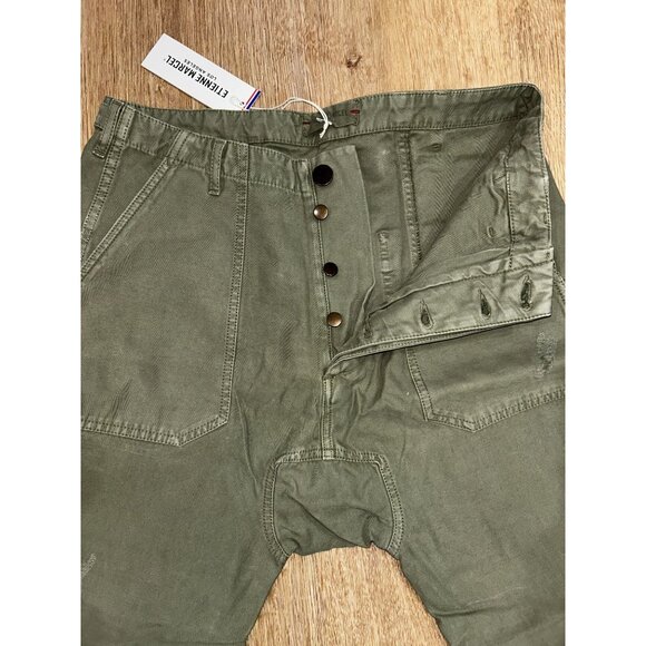 NWT Etienne Marcel Green Cropped Army Pants, Size 27 - Picture 7 of 7